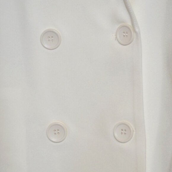 M.N.I. Ladies M White Double Breasted Blazer Jacket Stretch Career Office - Picture 3 of 9